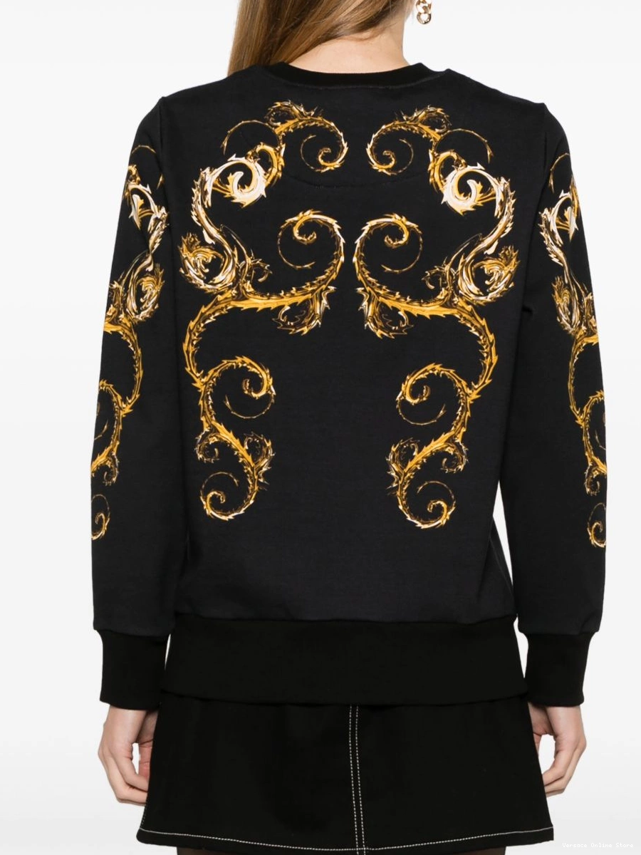 Affordable Couture Barocco-print Jeans sweatshirt Women Versace 0710